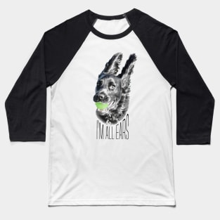 funny black working cocker spaniel dog im all ears Baseball T-Shirt